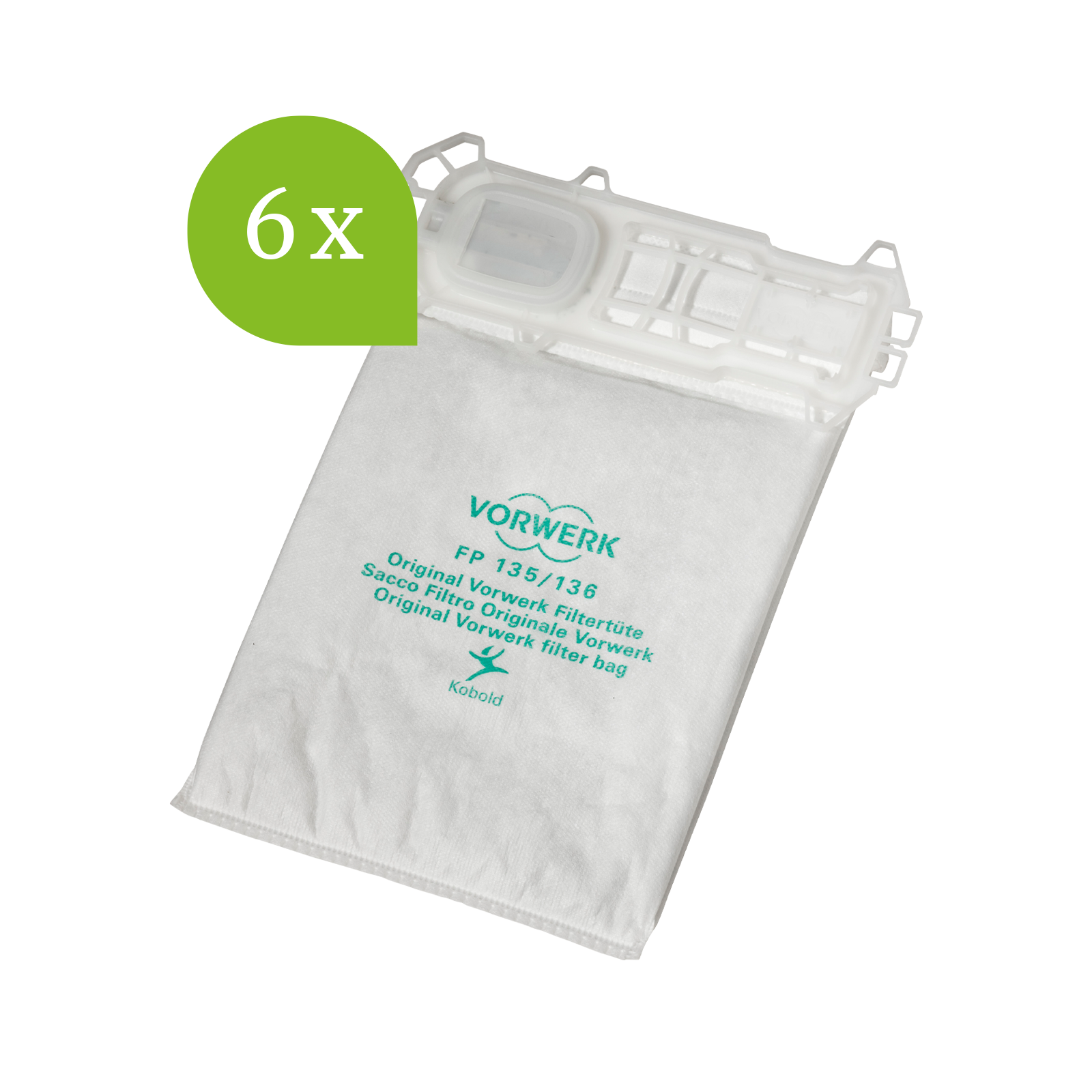 Filter-Set  passend für Vorwerk Kobold 135 136 24 Staubsaugerbeutel 4 tlg 