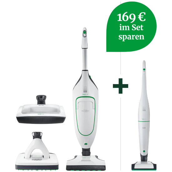 VB100 Akku-Staubsauger & VK200 Handstaubsauger Hygiene-Set VB100 Akku-Staubsauger & VK200 Handstaubsauger Hygiene-Set