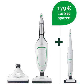 VB100 Akku-Staubsauger & VK200 Handstaubsauger Komfort-Set VB100 Akku-Staubsauger & VK200 Handstaubsauger Komfort-Set