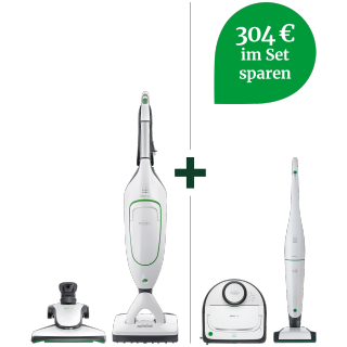 VB100 Akku-Staubsauger & VR300 Saugroboter & VK200 Handstaubsauger Zeitspar-Set VB100 Akku-Staubsauger & VR300 Saugroboter & VK200 Handstaubsauger Zeitspar-Set