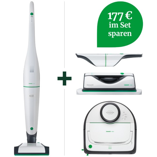 VB100 Akku-Staubsauger & VR300 Saugroboter großes-Akku-Set VB100 Akku-Staubsauger & VR300 Saugroboter großes-Akku-Set