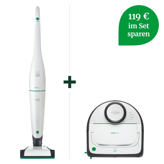 VB100 Akku-Staubsauger & VR300 Saugroboter Innovations-Set VB100 Akku-Staubsauger & VR300 Saugroboter Innovations-Set