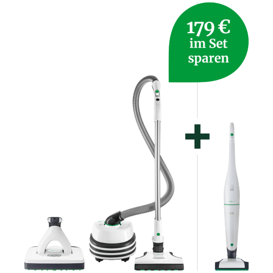 VB100 Akku-Staubsauger & VT300 Bodenstaubsauger Komfort-Set VB100 Akku-Staubsauger & VT300 Bodenstaubsauger Komfort-Set