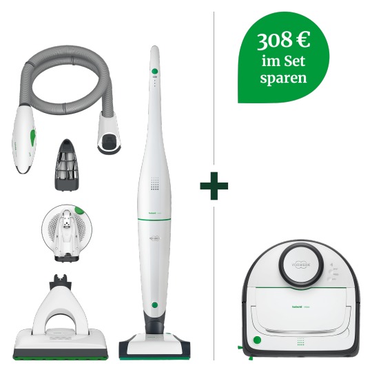 VB100 Akku-Staubsauger & VR300 Saugroboter Hygiene-Set VB100 Akku-Staubsauger & VR300 Saugroboter Hygiene-Set