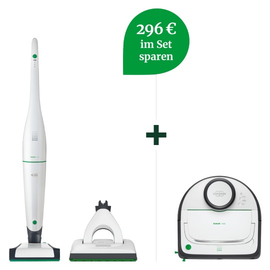 VB100 Akku-Staubsauger & VR300 Saugroboter Zeitspar-Set VB100 Akku-Staubsauger & VR300 Saugroboter Zeitspar-Set