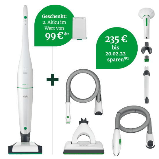VB100 Akku-Staubsauger Endlich Kabellos Komplett-Set VB100 Akku-Staubsauger Endlich Kabellos Komplett-Set