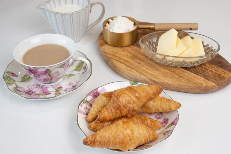 Croissants de desayuno con diamantes