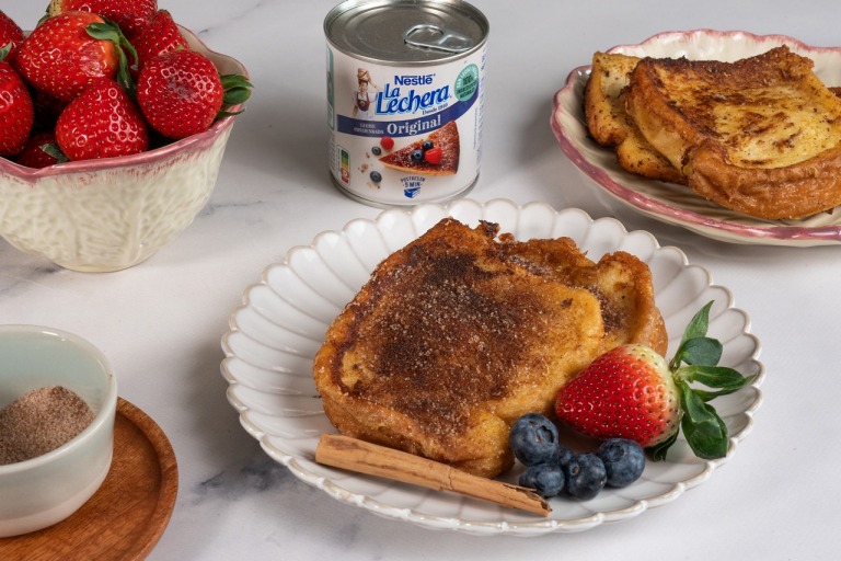 Torrijas de Leche Condensada al vapor