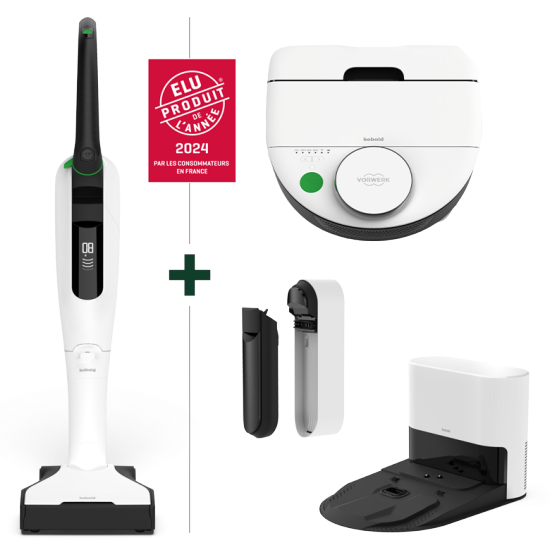 Aspirateur sans fil VK7+ Robot VR7 + base d'autovidage + 1 chargeur double