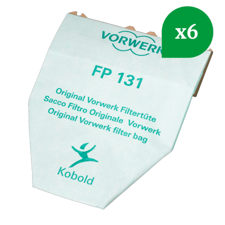 6 sacs pour aspirateur adapté Vorwerk Kobold vk130 sc131 vliess vk131
