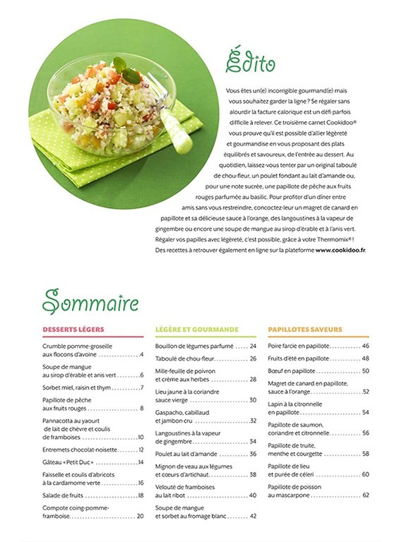 Carnet Thermomix Leger Et Savoureux Thermomix Vorwerk