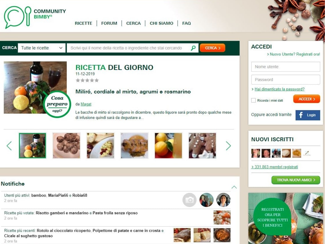 La Community Bimby® www.ricettario-bimby.it raggiunge le ...