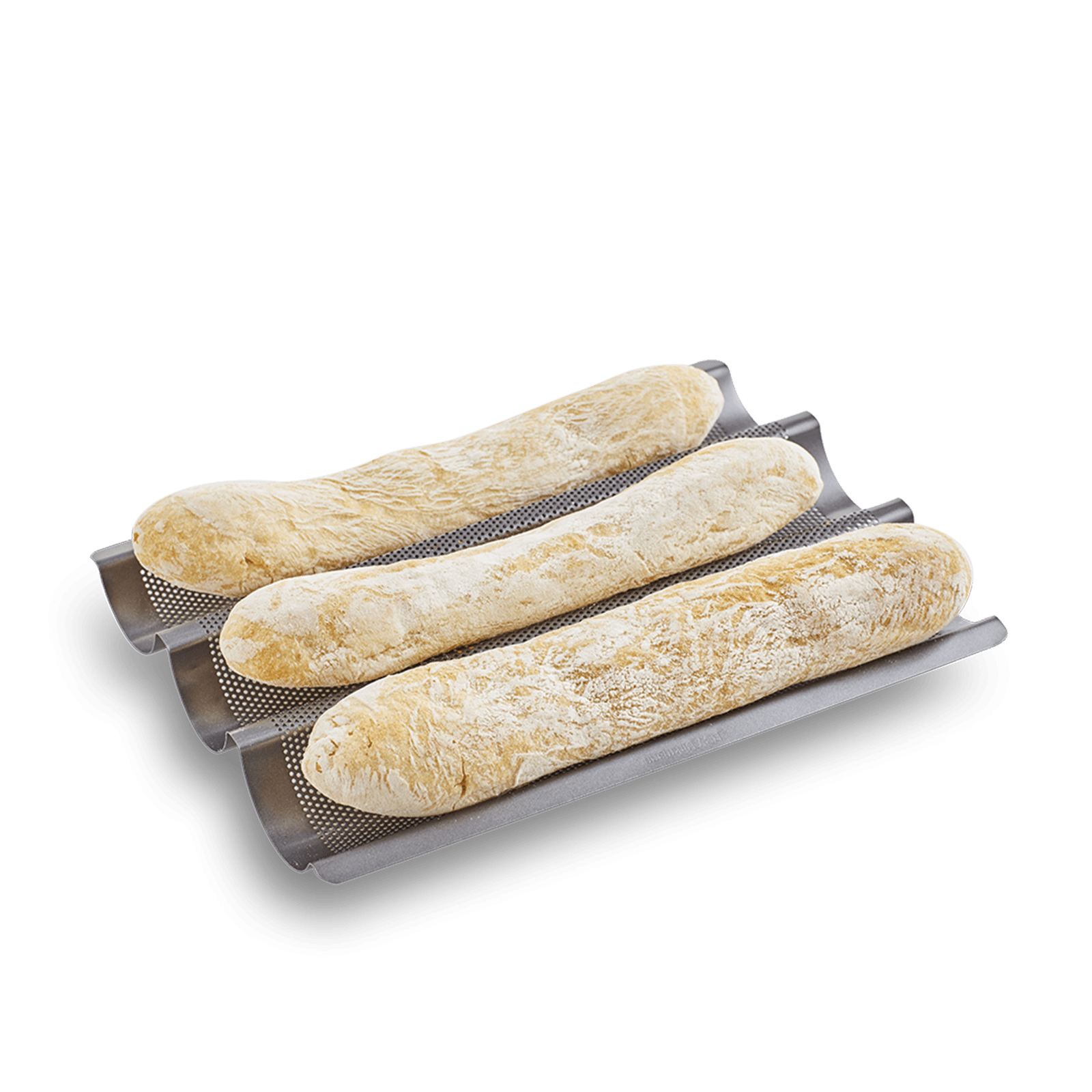 teglia per baguette con rivestimento antiaderente per 3 baguette Wundermix 