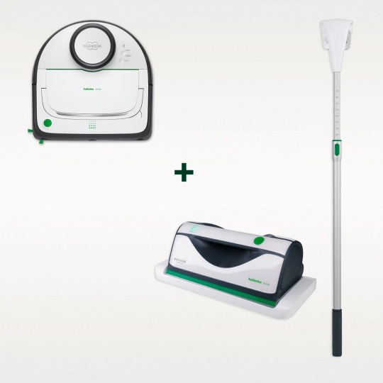 Robot Aspirapolvere Folletto VR300 + Lavavetro Folletto VG100 con Prolunga Robot Aspirapolvere Folletto VR300 + Lavavetro Folletto VG100 con Prolunga