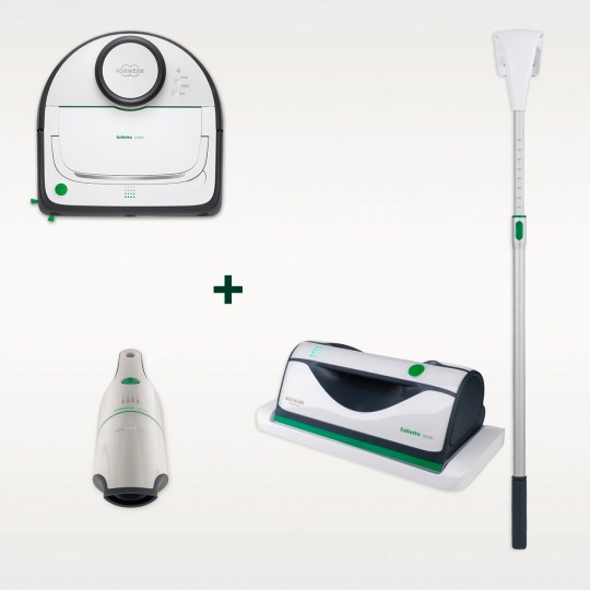 Robot Aspirapolvere Folletto VR300 + Lavavetro Folletto VG100 con Prolunga + Aspirabriciole Folletto VC100 Robot Aspirapolvere Folletto VR300 + Lavavetro Folletto VG100 con Prolunga + Aspirabriciole Folletto VC100
