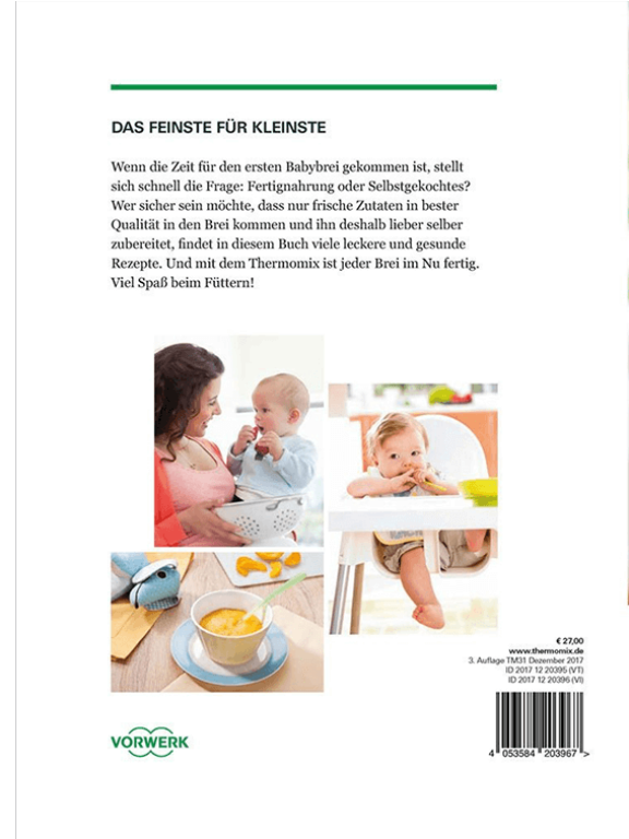 thermomix cookbook das feinste fuer kleinste book backcover